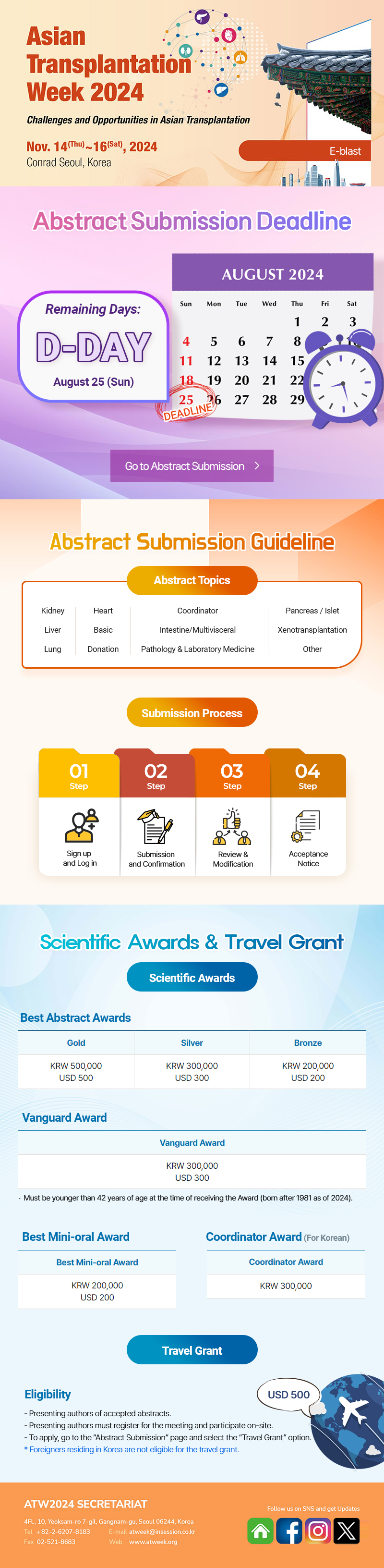 *D-DAY* [ATW 2024] Hurry Up! Abstract Submission will be Closed Soon